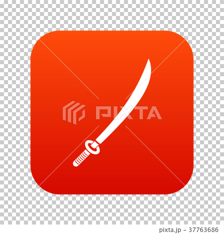 Katana icon digital red 37763686
