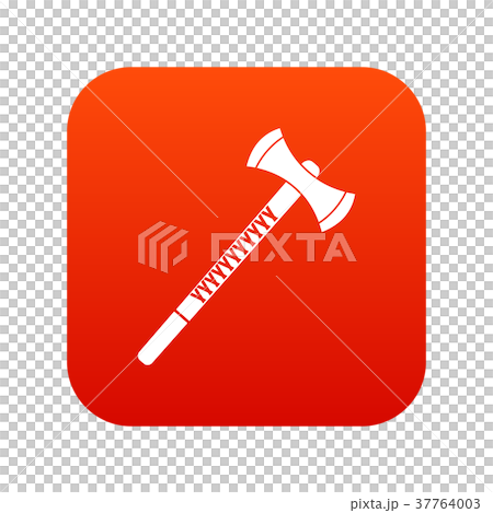 Big ax icon digital red - Stock Illustration [37764003] - PIXTA