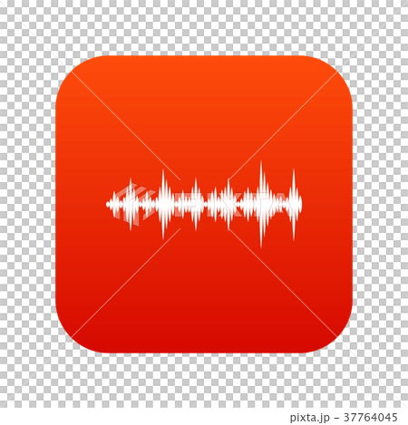 Music sound waves icon digital red Music sound waves icon digital red 37764045