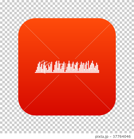 Audio digital equalizer technology icon digital red 37764046