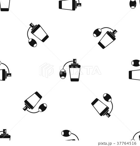 Retro perfume pattern seamless black Retro perfume pattern seamless black 37764516