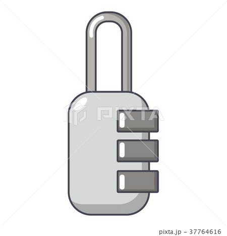 Lock combination icon, cartoon style 37764616