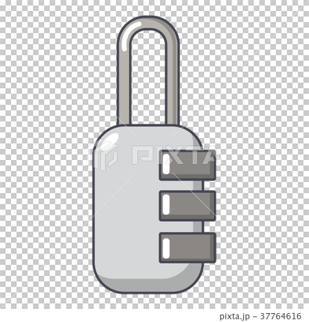 Lock combination icon, cartoon style 37764616