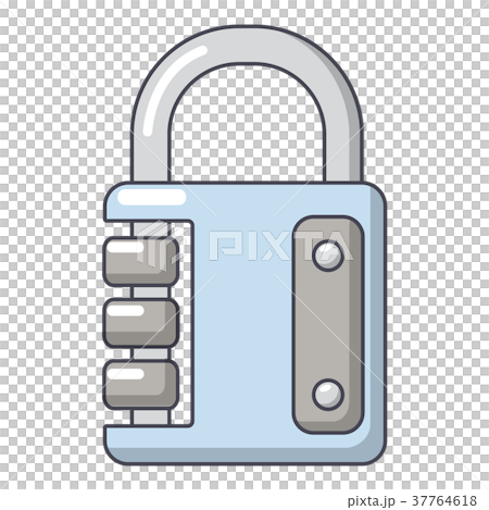 Lock system icon, cartoon style 37764618