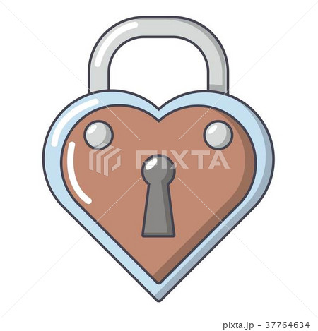Lock decorative icon, cartoon style 37764634