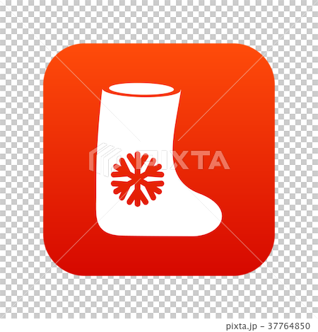 Felt boots icon digital red 37764850