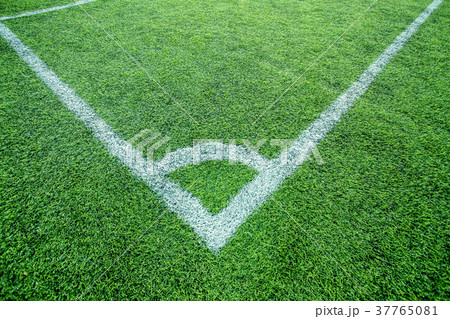 white stripe on corner soccer field white stripe on corner soccer field 37765081