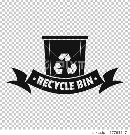 Bin recycle logo, simple black style Bin recycle logo, simple black style 37765347