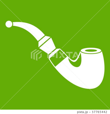 Wooden pipe icon green Wooden pipe icon green 37765442
