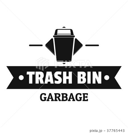 Bin household logo, simple black style 37765443