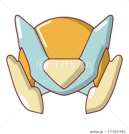 Motorcycle helmet design icon, cartoon style 37765481