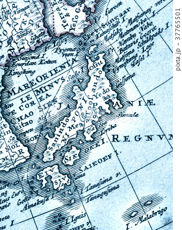 古い世界地図　日本 37765501