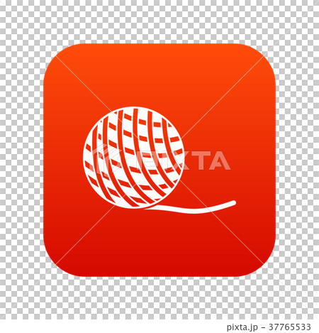 Yarn ball toy for cat icon digital red 37765533