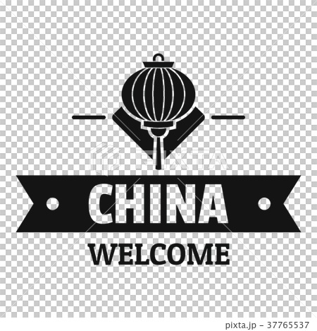 China welcome logo, simple black style 37765537