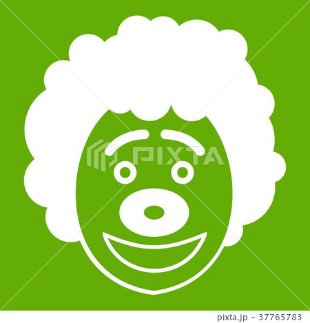 Clown head icon green 37765783