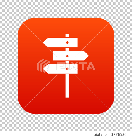 Direction signs icon digital red - Stock Illustration [37765801] - PIXTA