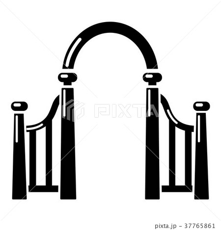 Archway metal icon, simple black style Archway metal icon, simple black style 37765861
