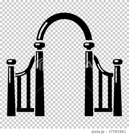 Archway metal icon, simple black style Archway metal icon, simple black style 37765861