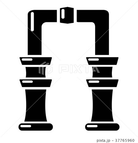 Archway icon, simple black style 37765960
