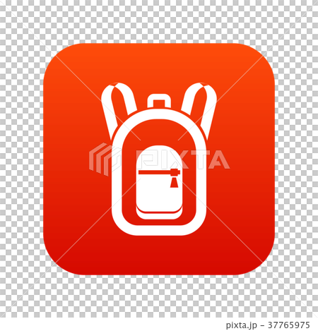 Backpack icon digital red - Stock Illustration [37765975] - PIXTA