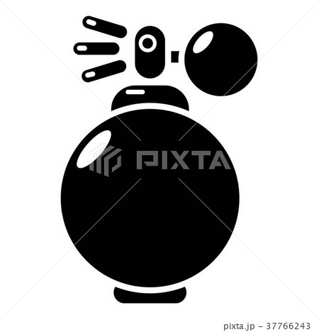Perfume bottle modern icon, simple black style 37766243