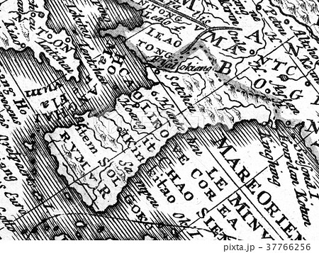 古い世界地図　朝鮮半島 37766256