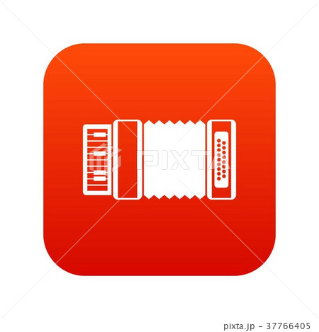 Accordion icon digital red 37766405
