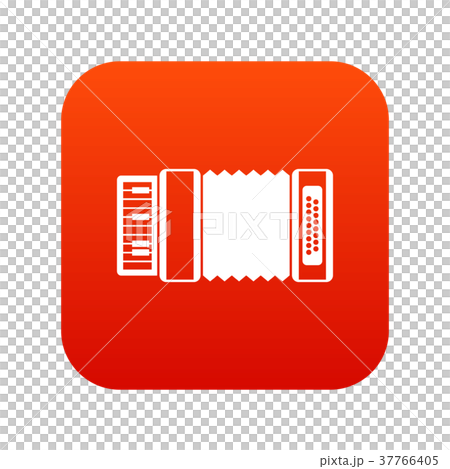 Accordion icon digital red 37766405