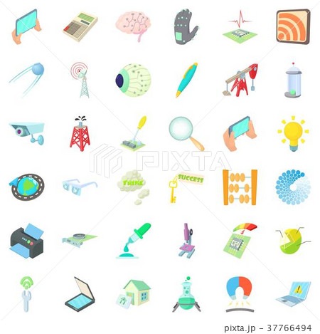 Abacus icons set, cartoon style 37766494