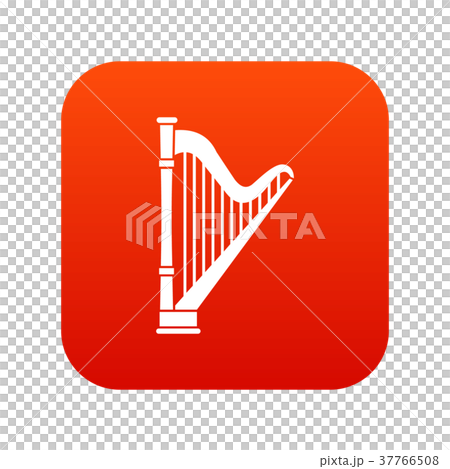 Harp icon digital red Harp icon digital red 37766508