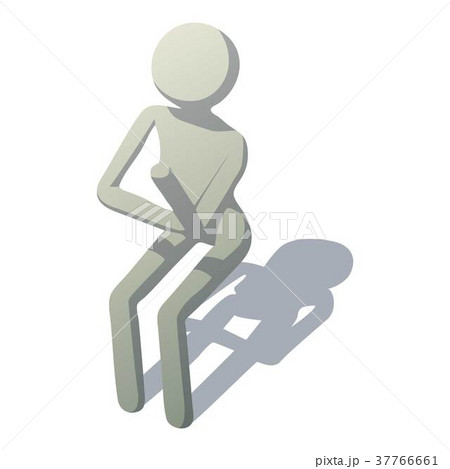 Stick man is pupil icon, isometric style Stick man is pupil icon, isometric style 37766661