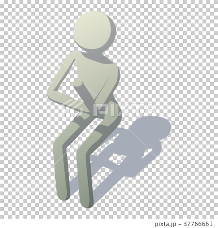 Stick man is pupil icon, isometric style Stick man is pupil icon, isometric style 37766661