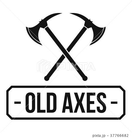 Old axe logo, simple black style 37766682