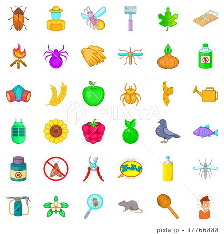 Catching paper icons set, cartoon style Catching paper icons set, cartoon style 37766888