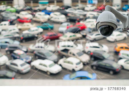 CCTV camera on car parking, Overhead CCTV CCTV camera on car parking, Overhead CCTV 37768340
