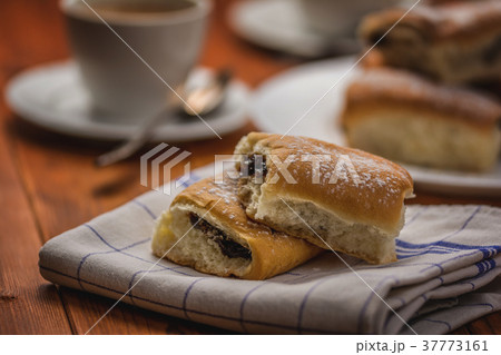 Buns with plum jam Buns with plum jam 37773161