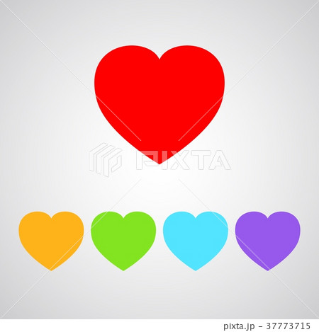Five color heart icon 37773715