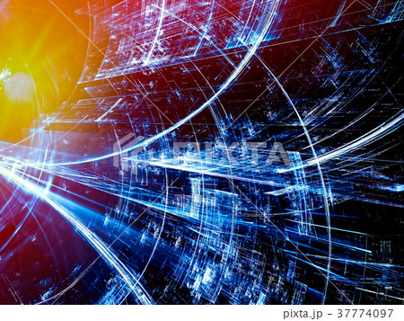 Technology tunnel - abstract digitally image 37774097