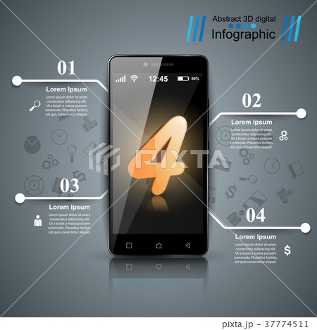 Smartwatch icon. Abstract infographic. 37774511