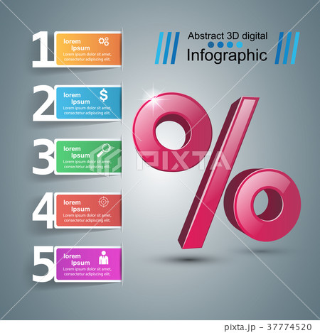 Business infographics. Percent icon. 37774520
