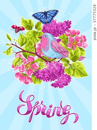 Spring garden background or greeting card. Natural 37775328
