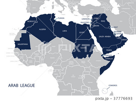 Map of Arab League. 37776693