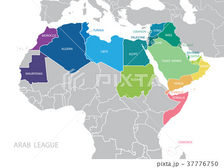 Map of Arab League. 37776750