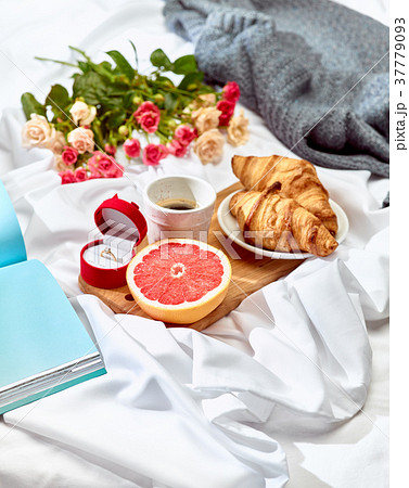 The Love letter concept on table with breakfast 37779093