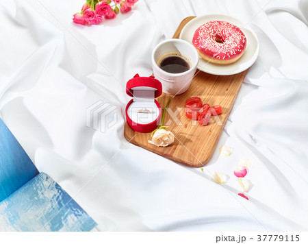The Love letter concept on table with breakfast 37779115