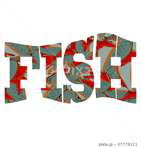 Fish Text Isolatted Fish Text Isolatted 37779121