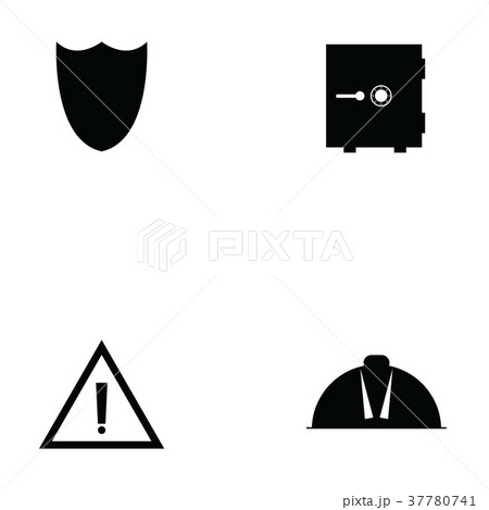 protection icon setのイラスト素材 [37780741] - PIXTA