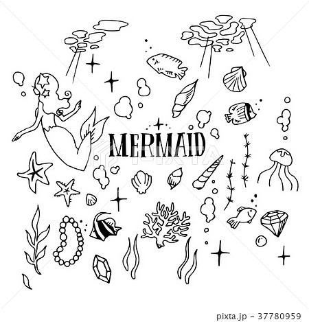 Mermaid Illustration Packのイラスト素材