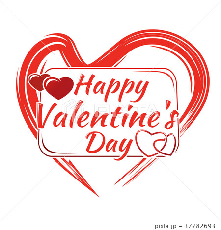 Valentines Day lettering card Valentines Day lettering card 37782693