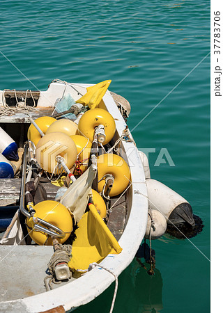 Close up of a Fishing Boat in the Harbor 37783706